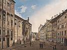 Domenico Quaglio (1787 - 1837) Die Residenzstraße gegen den Max-Joseph-Platz im Jahr 1826, 1826