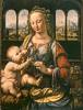 Leonardo da Vinci (1452 - 1519) Maria mit dem Kind (mit der Nelke), um 1473